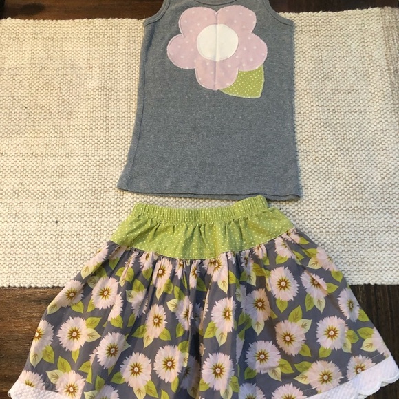 🌟HOST PICK⭐️ Bitty Buttons Girls Tank and Skirt - Picture 1 of 7